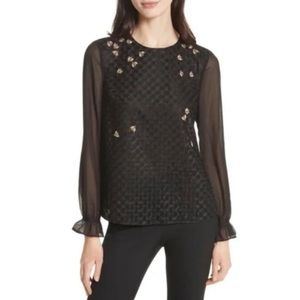 Ted Baker Lunnah Queen Bee Black Top